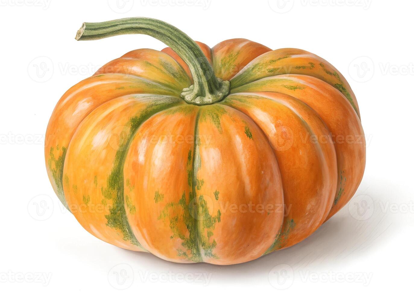 pumpkins isolated on white background, perfect for autumn, Halloween, and Thanksgiving themes. photo
