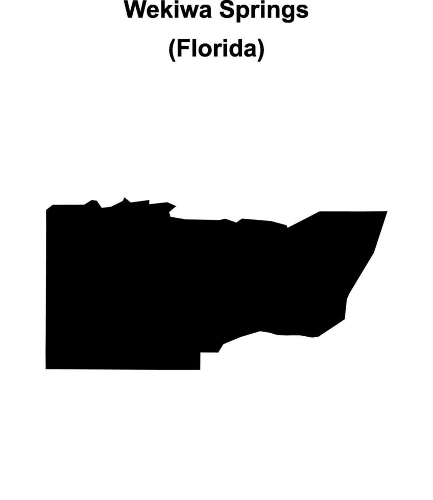 Wekiwa Springs, Florida blank outline map vector
