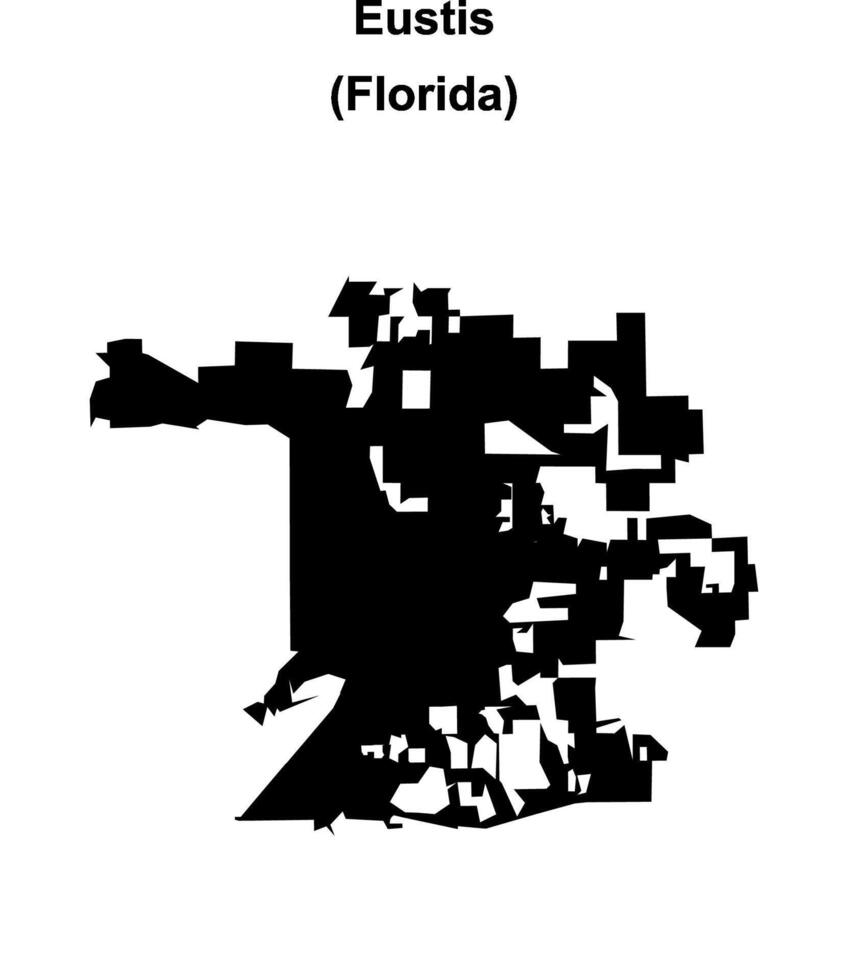 Eustis, Florida blank outline map vector
