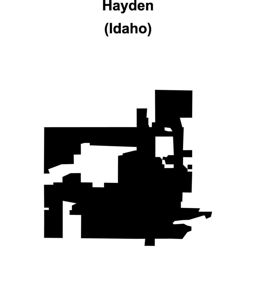 Hayden, Idaho blank outline map vector