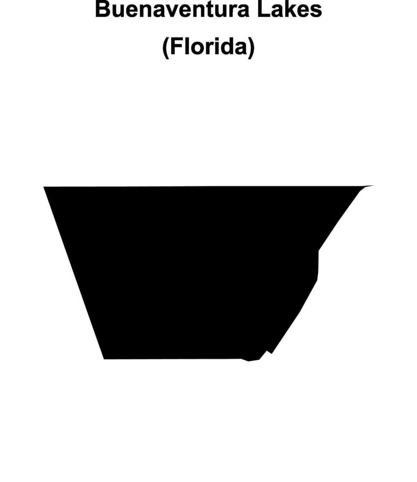 Buenaventura Lakes, Florida blank outline map vector