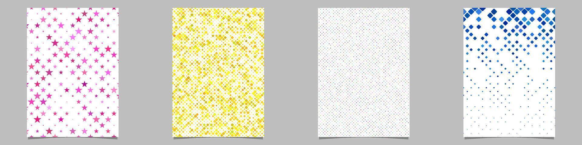 Abstract geometrical brochure background set vector