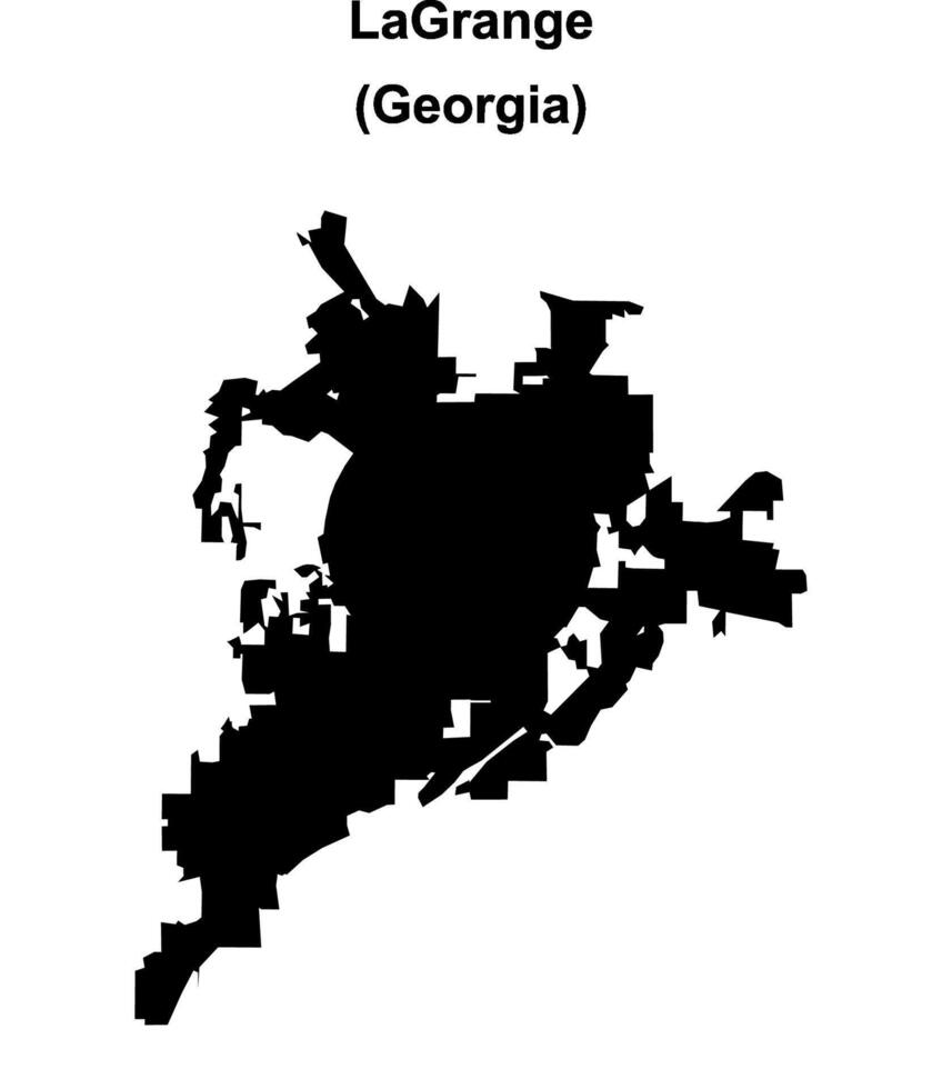 LaGrange, Georgia blank outline map vector