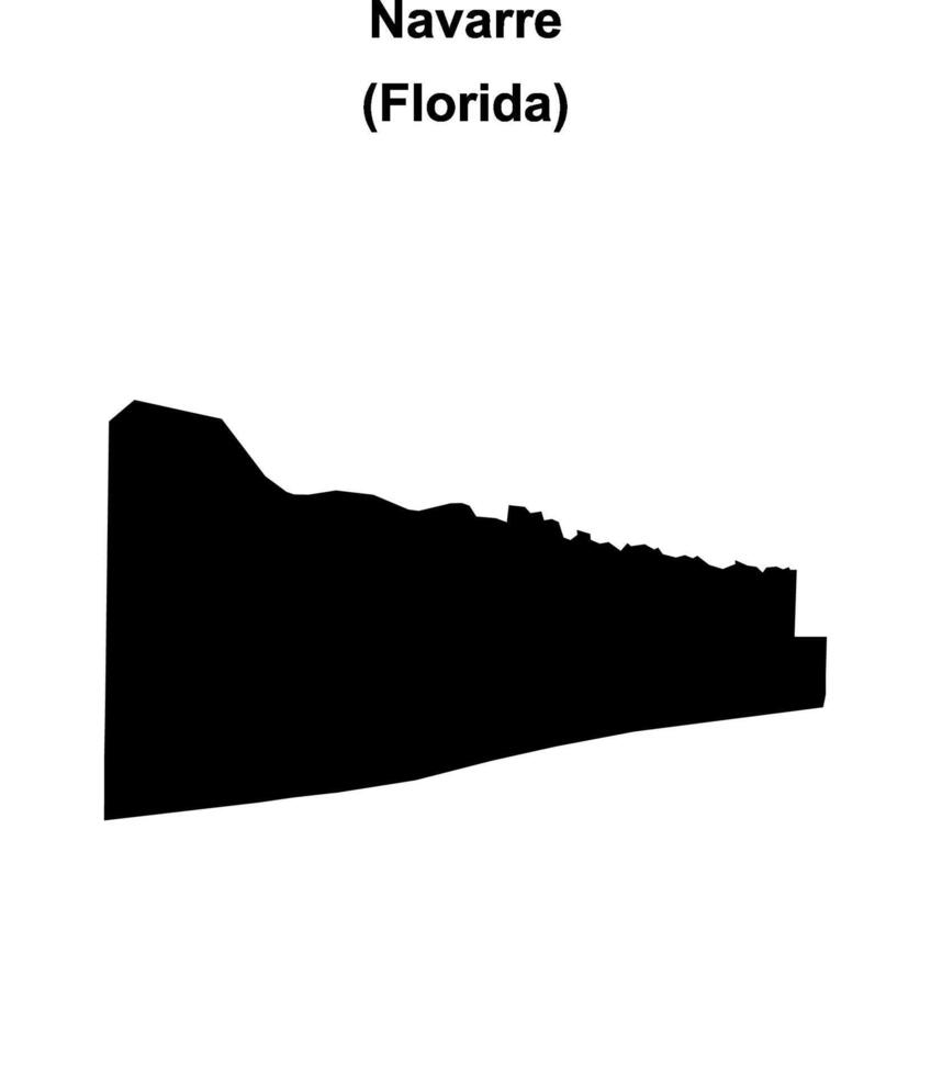 Navarre, Florida blank outline map vector