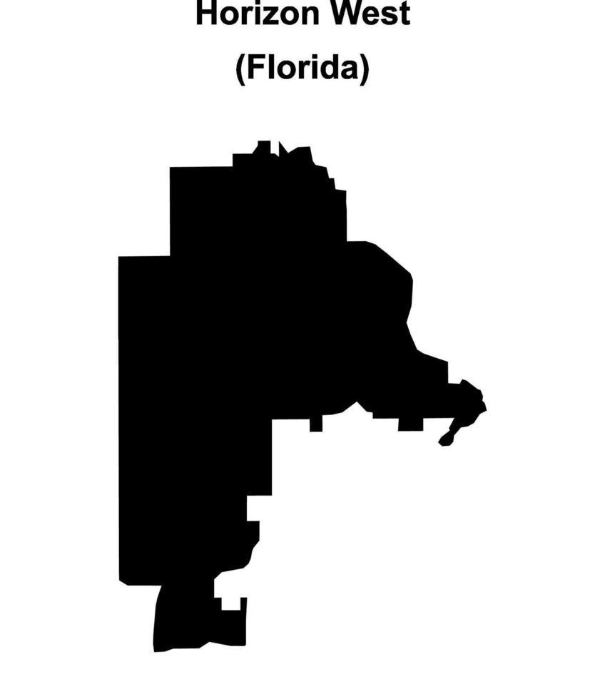 Horizon West, Florida blank outline map vector