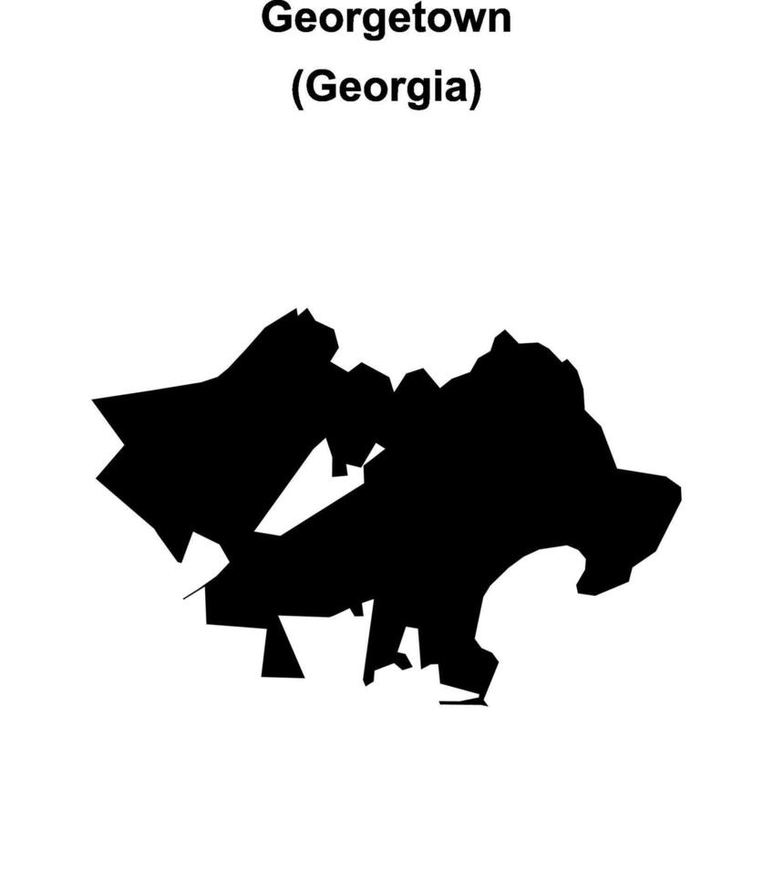 Georgetown, Georgia blank outline map vector