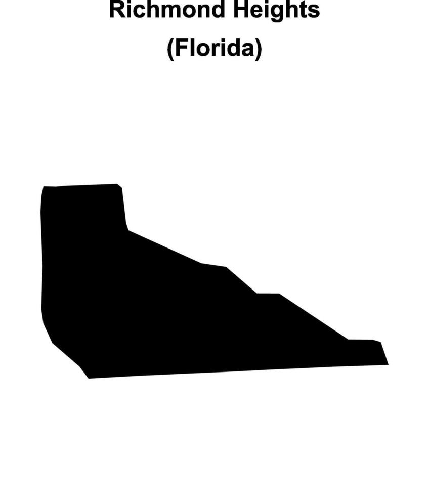 Richmond Heights, Florida blank outline map vector