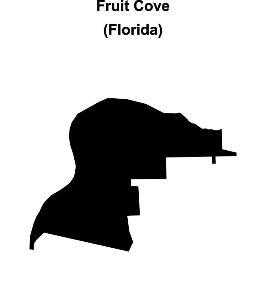 Fruit Cove, Florida blank outline map vector