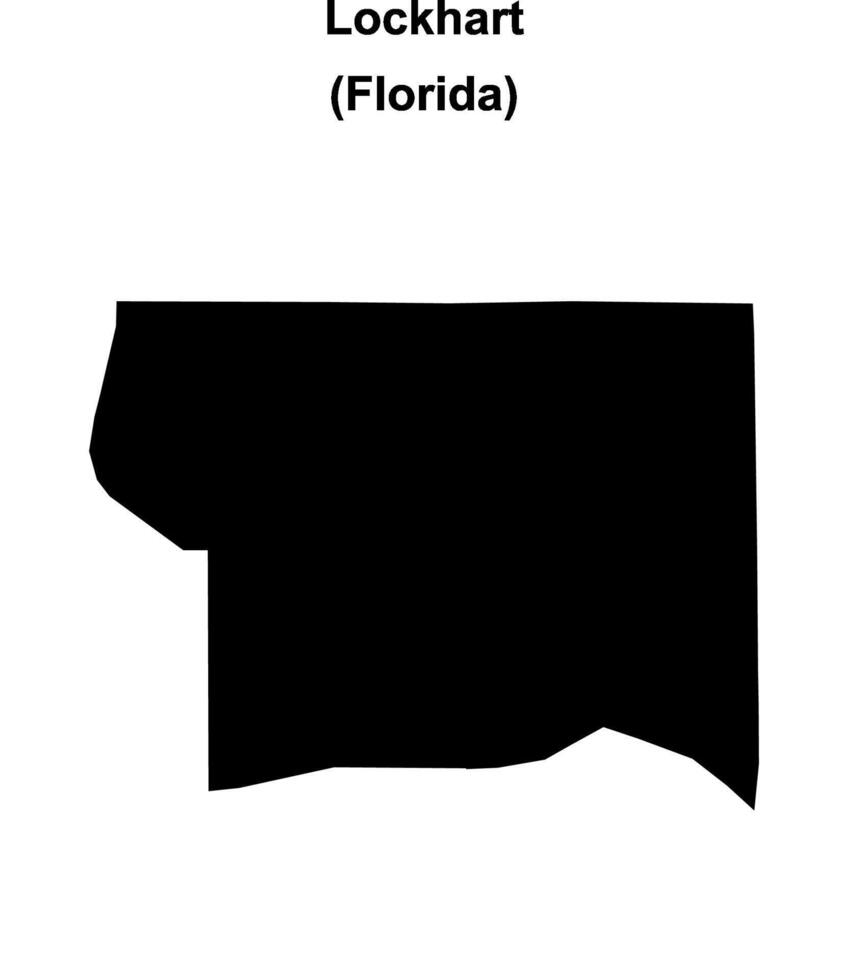 Lockhart, Florida blank outline map vector