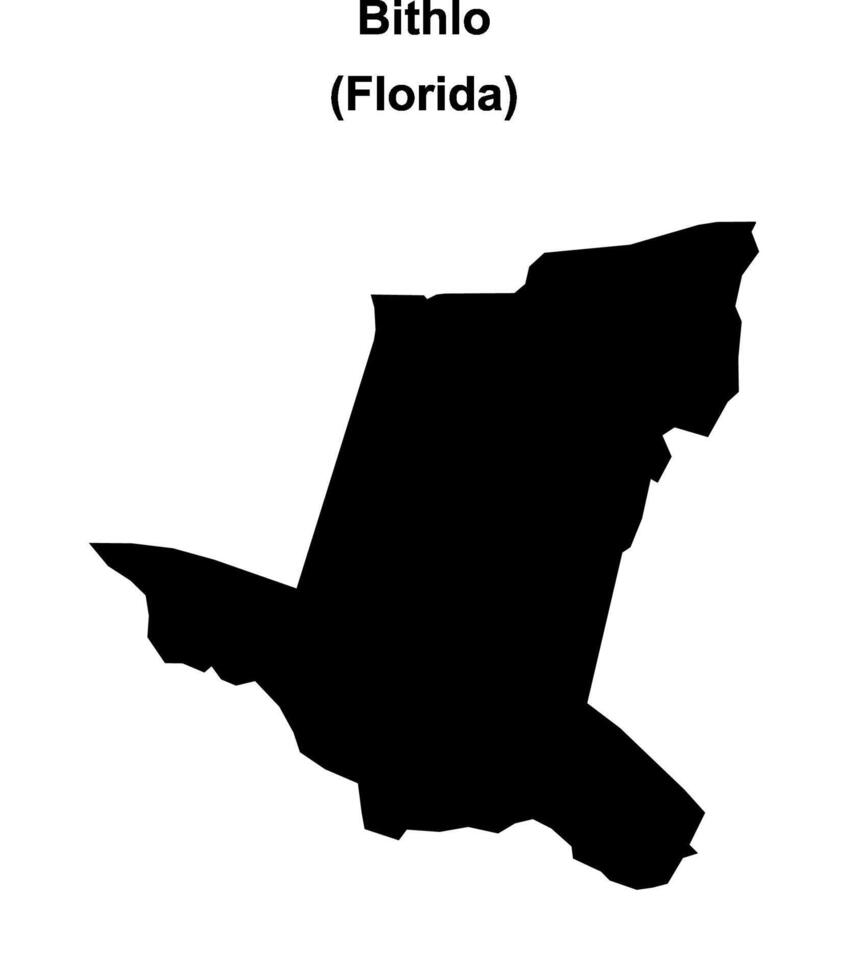 Bithlo, Florida blank outline map vector
