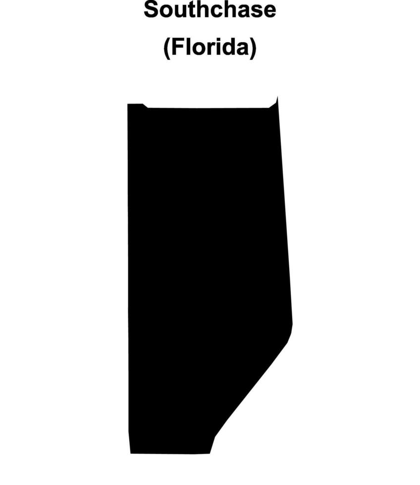 Southchase, Florida blank outline map vector