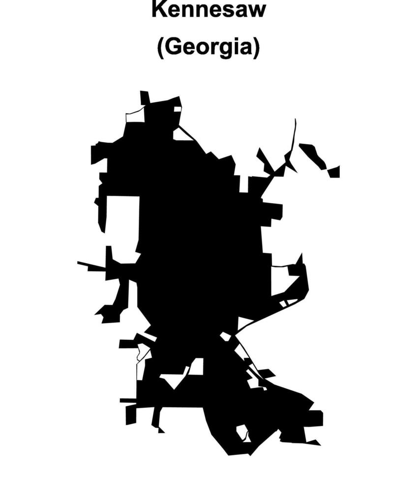Kennesaw, blank outline map 55696083 Vector Art at Vecteezy
