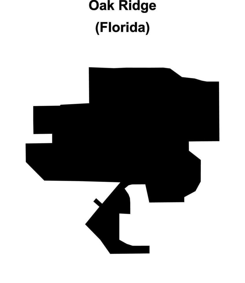 Oak Ridge, Florida blank outline map vector