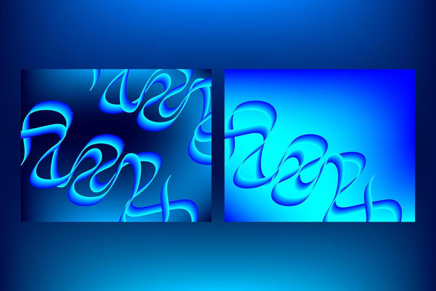 Abstract glowing wave lines on dark blue background mobile wallpaper design vector