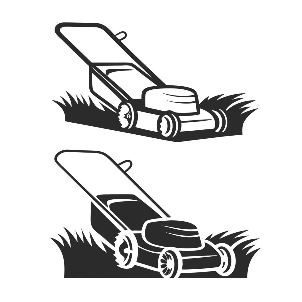 Yard Maintenance Stylish Lawn Mower for Gardening and Lawn Services vector