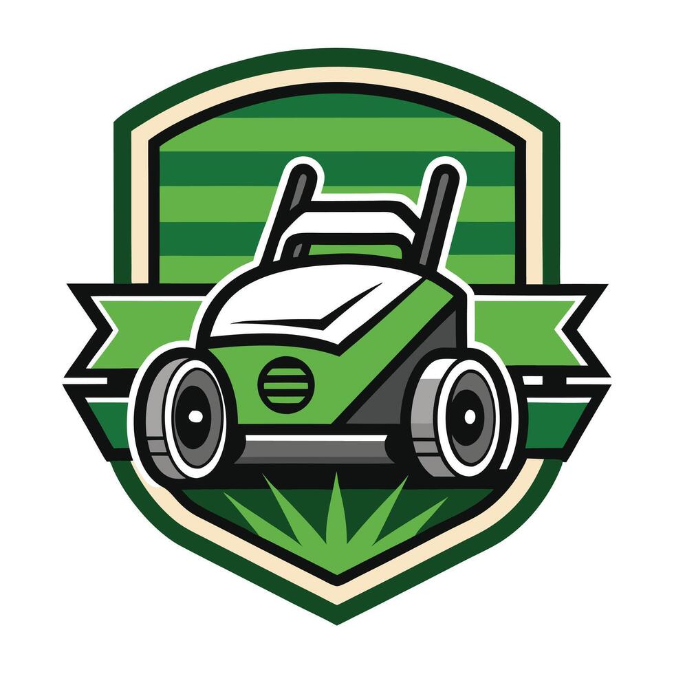 Lawn Service Branding Clean and Modern Lawn Mower Logo Design for Businesses vector