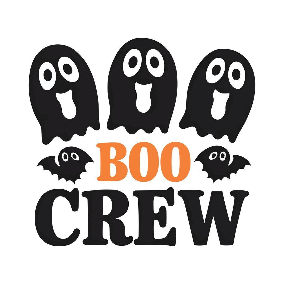 Boo Crew Ghost Squad T-Shirt Perfect for Halloween vector