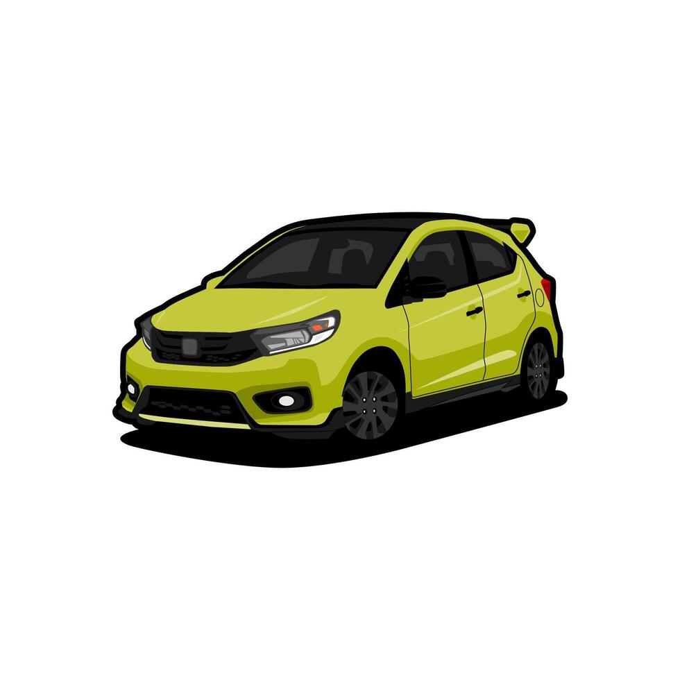 green city car illustration vector