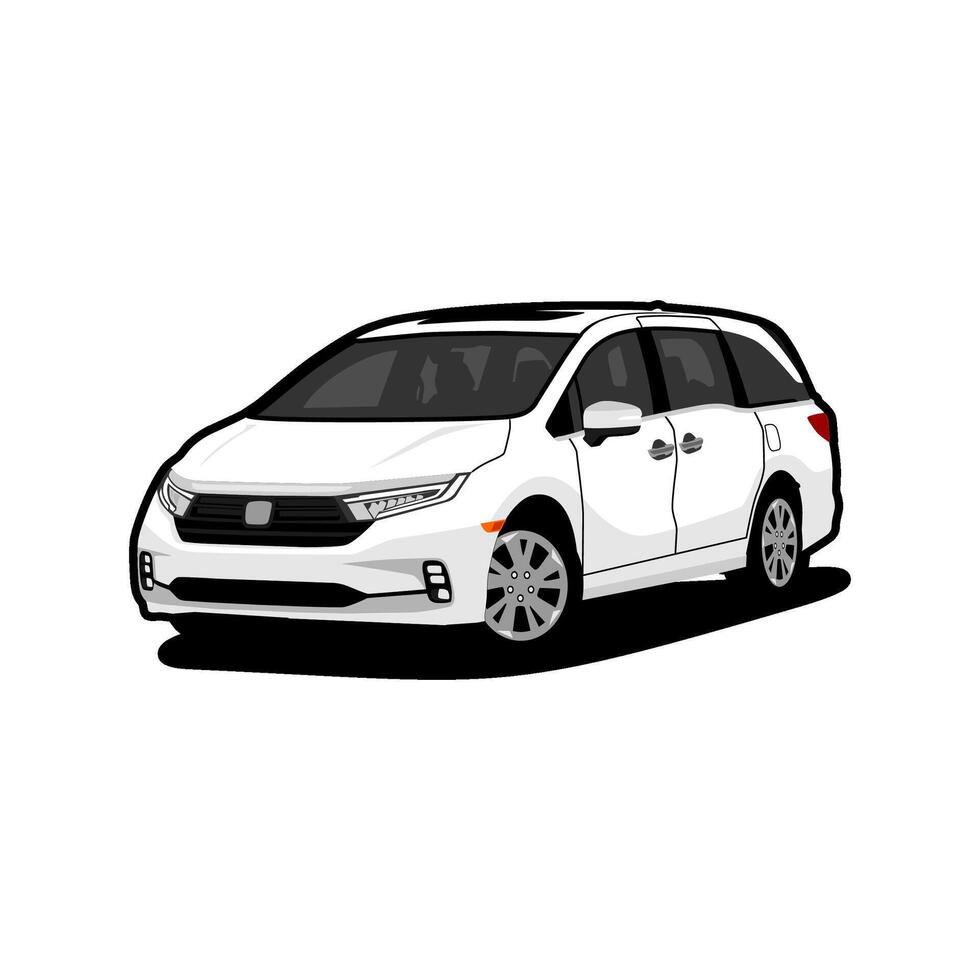 mpv premium car model illustration vector