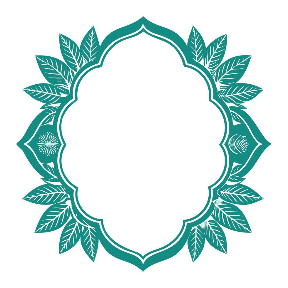 vintage-style botanical artwork with floral dividers leaf clusters vector