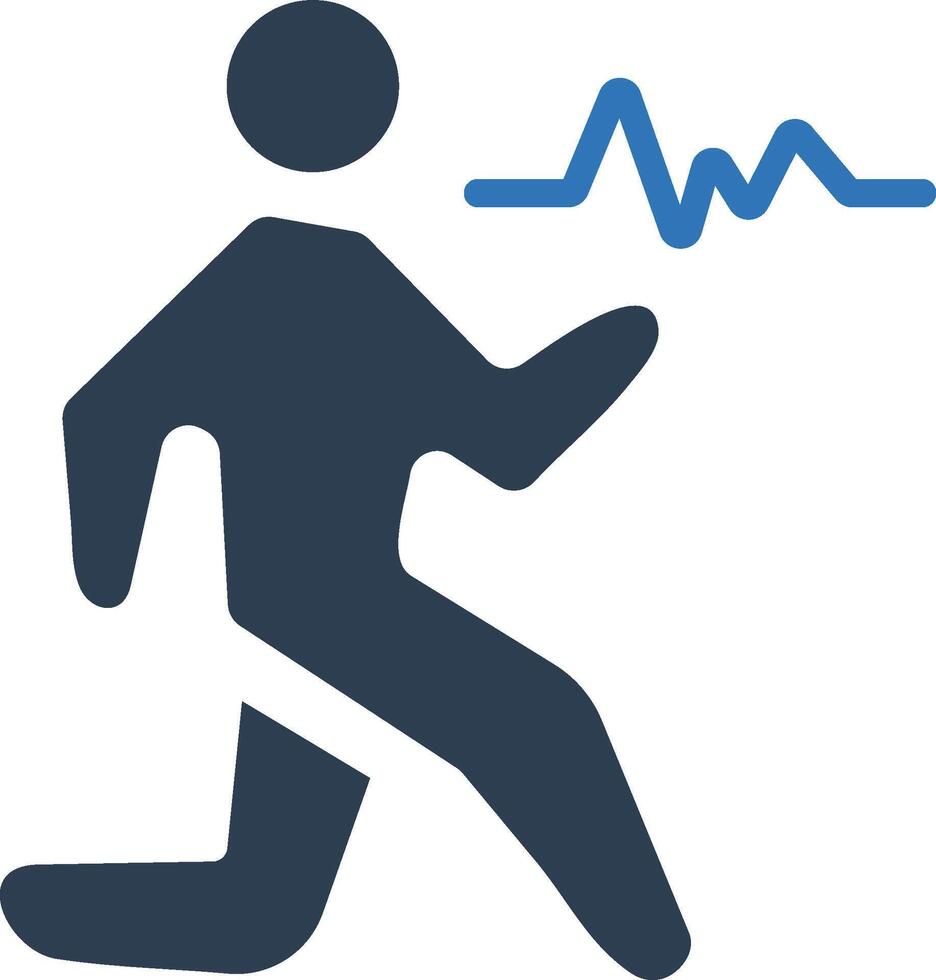Run fitness icon vector