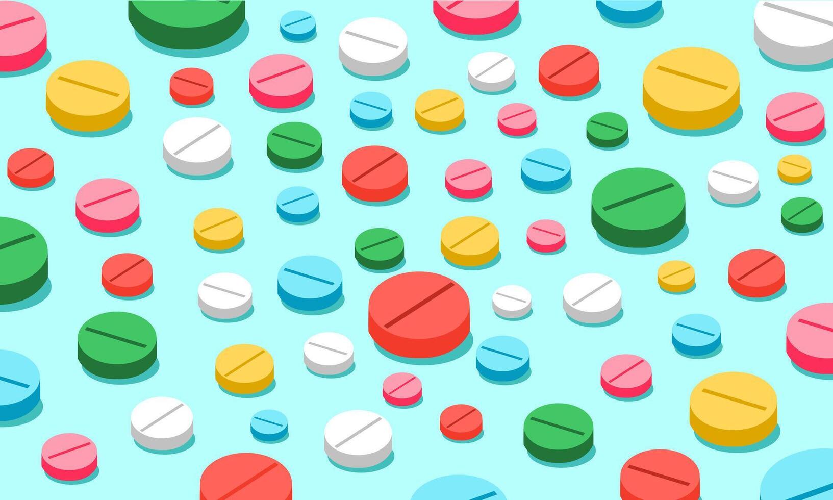 Colorful Background Illustration of Medicine Pill vector