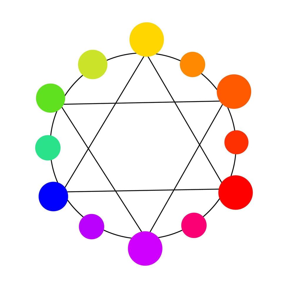Color Wheel with Geometric Pattern vector