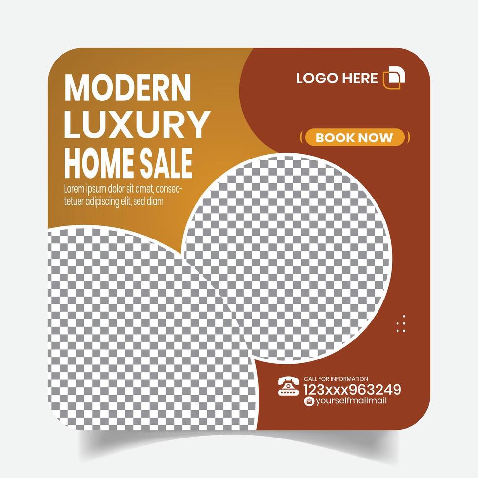 Modern Property Selling Social Media Post Design Banner vector