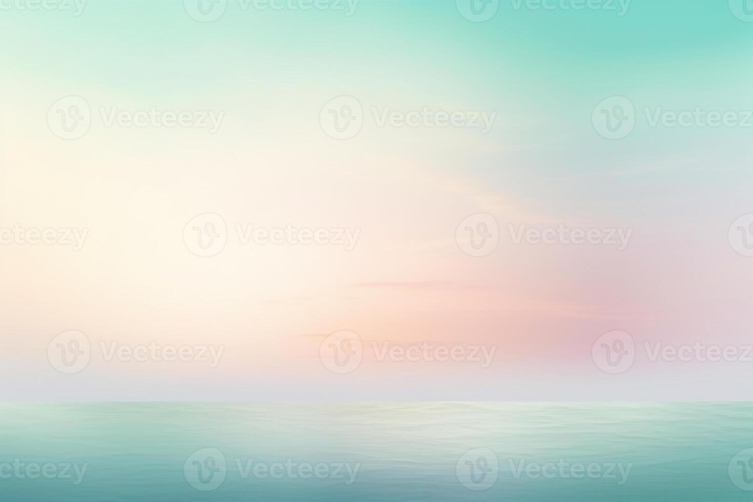 Pastel colors painting blurry ocean and sky background photo