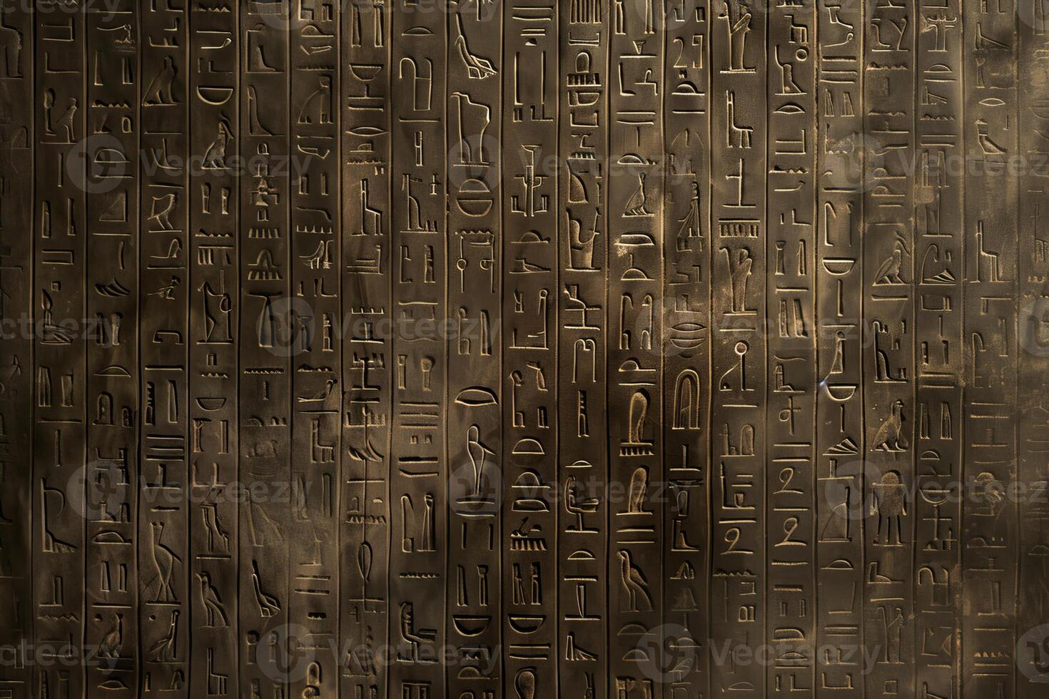 Ancient egyptian hieroglyphs carved in stone telling stories of pharaohs photo