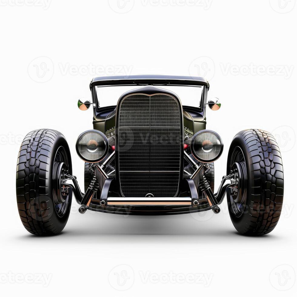 Powerful custom hot rod showing its big front grille photo