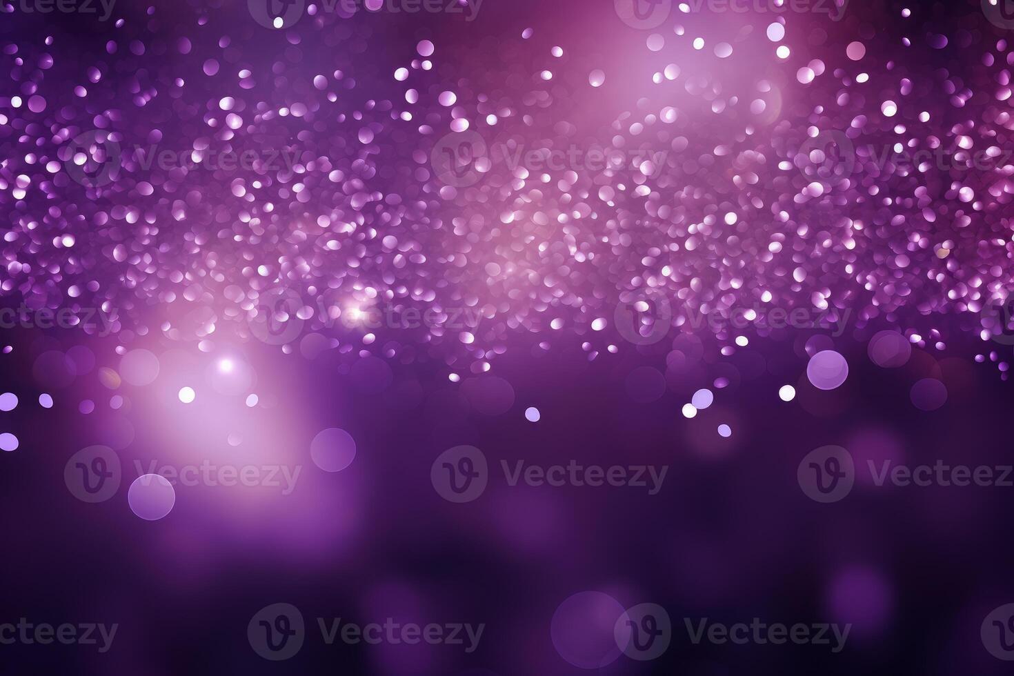 Purple festive glittering christmas lights creating magical bokeh background photo
