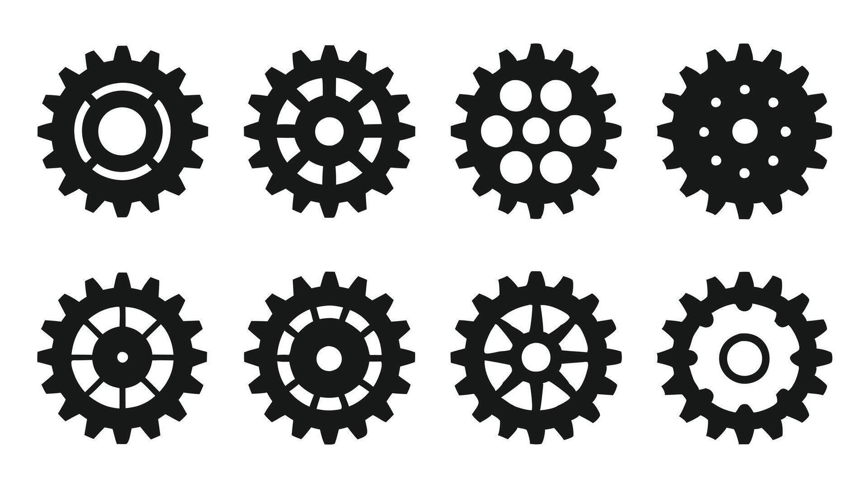 Gear Icon Pack for Engineering Graphics vector