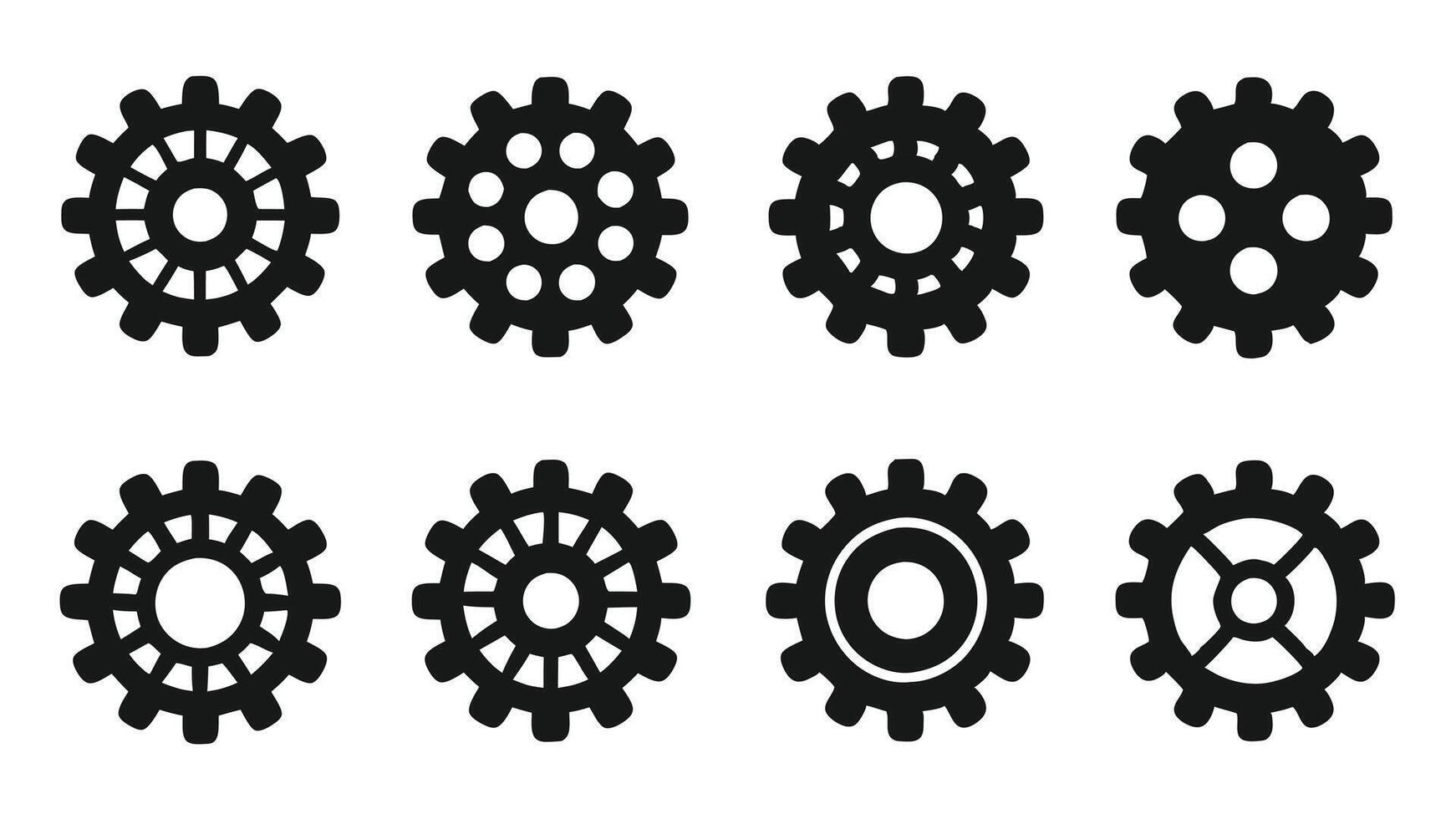 Modern Icon Gear for System Preferences vector