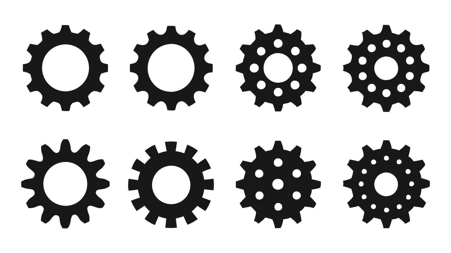 Modern Gear Icon for System Configuration vector