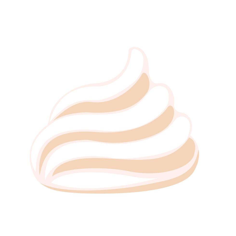 Food ingredient sweet cream cartoon illustration vector