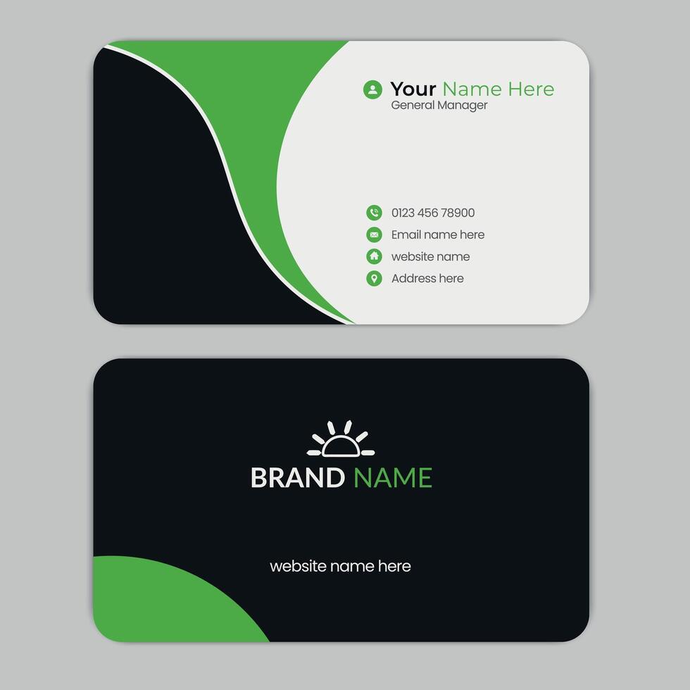 Round luxury business card vector