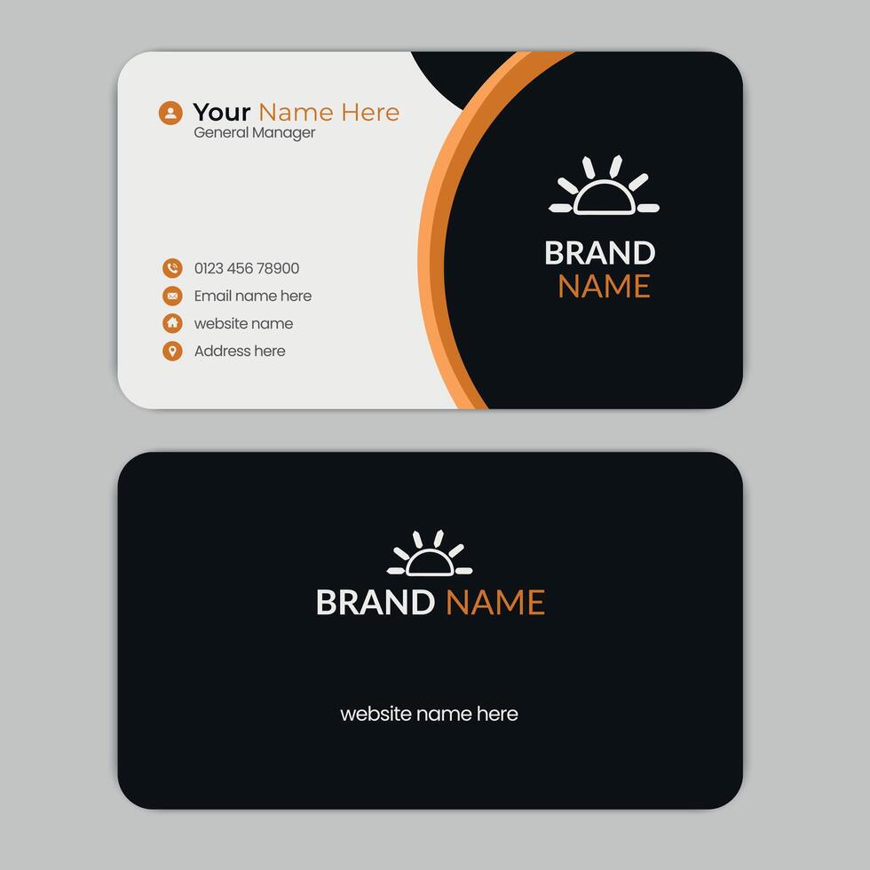 Minimal and luxury business card vector