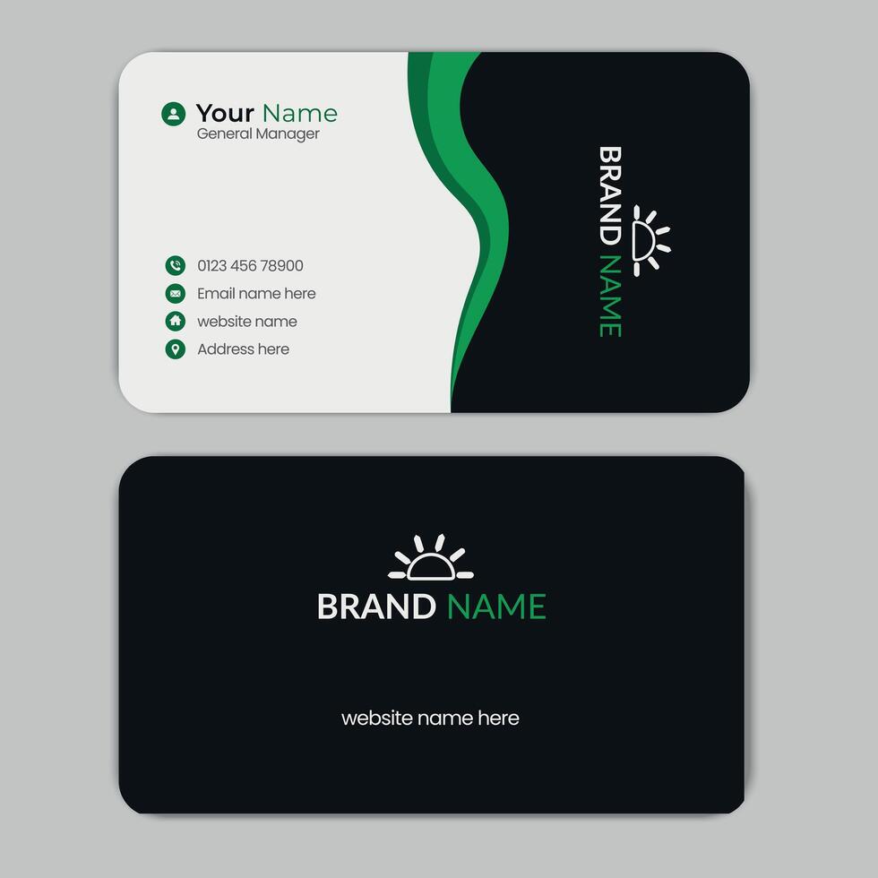 Round and corner business card vector