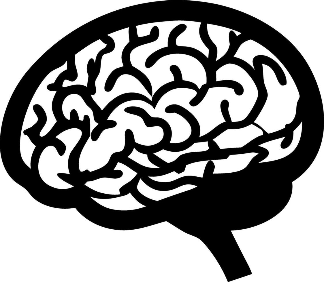 Brain Silhouette Abstract vector