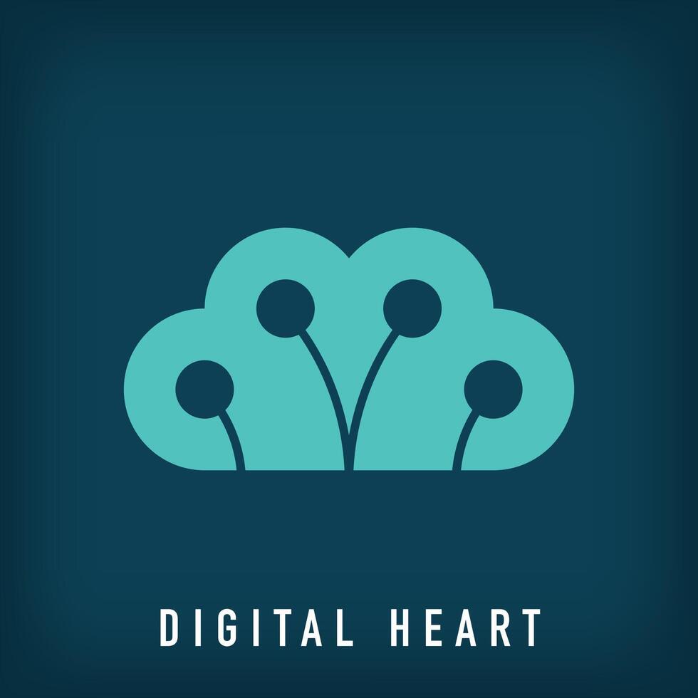 Modern digital could logo design. Creative technology company design, corporate identity. vector