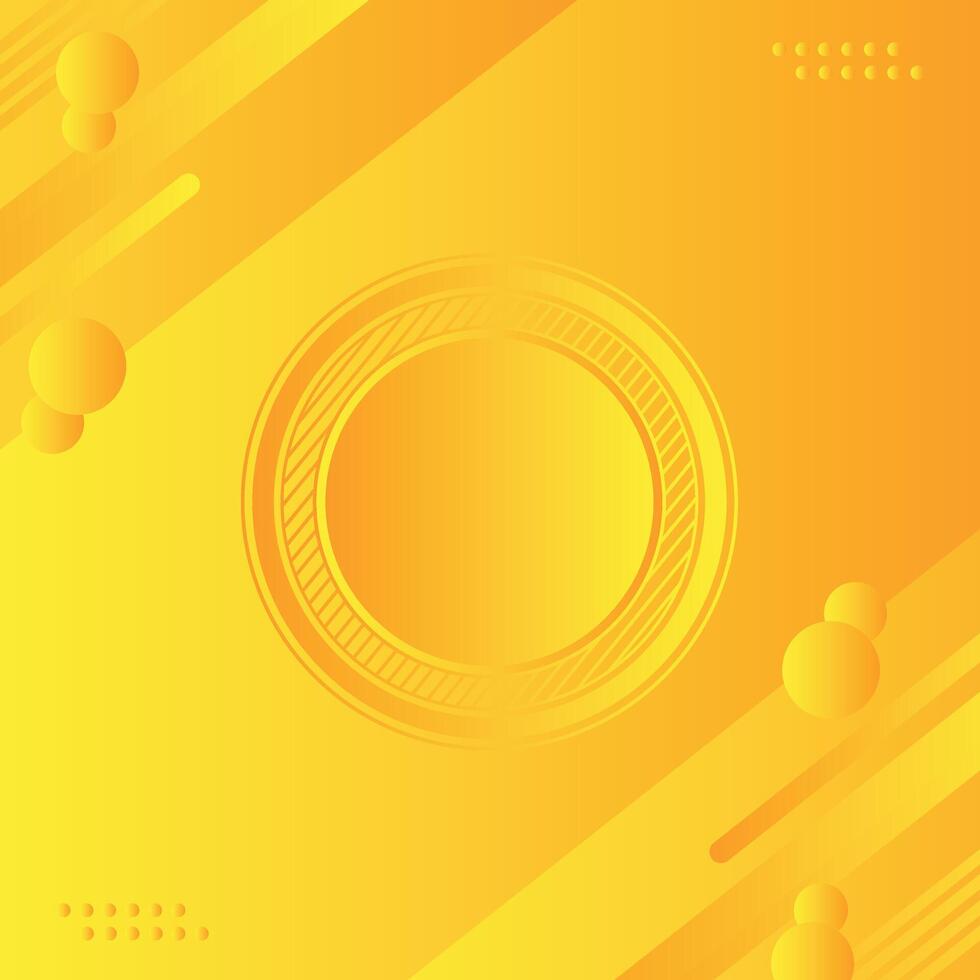 Abstract yellow gradient geometric shape circle background. Modern futuristic background. Can be use for landing page, presentations, and wallpaper backgrounds vector