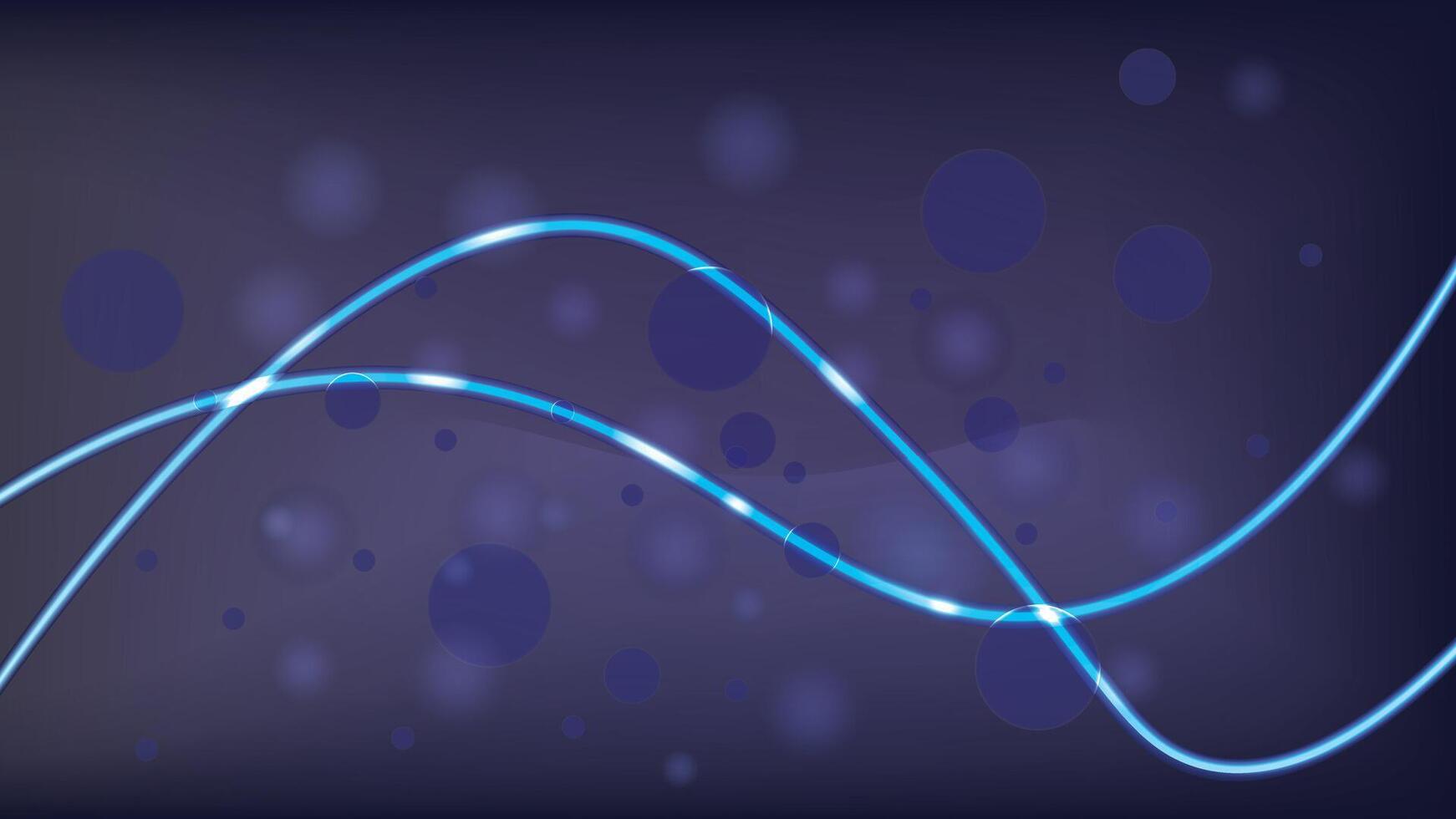 Futuristic Blue Light Wave Abstract Background with Glowing Lines vector