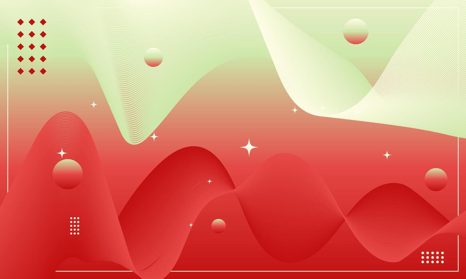 A red and white abstract wave background of flowing element trend design. vector