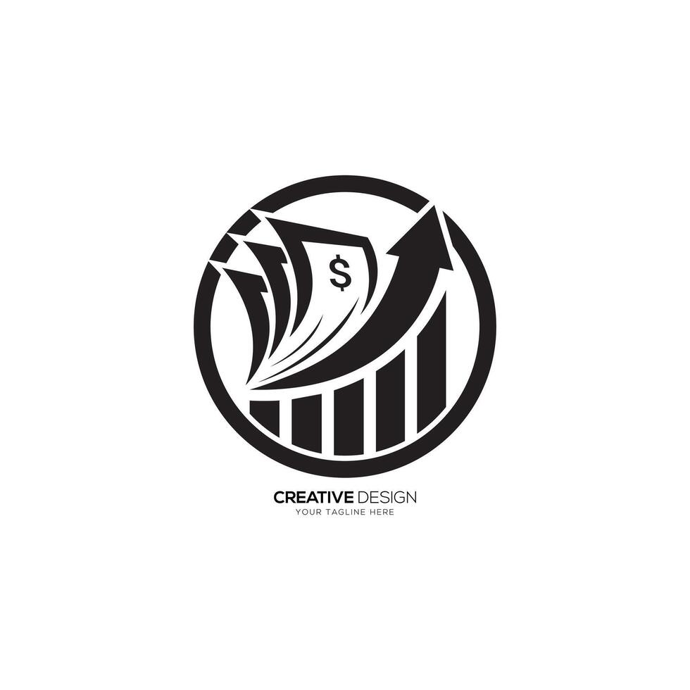 Growth credit repair business branding logo icon design vector