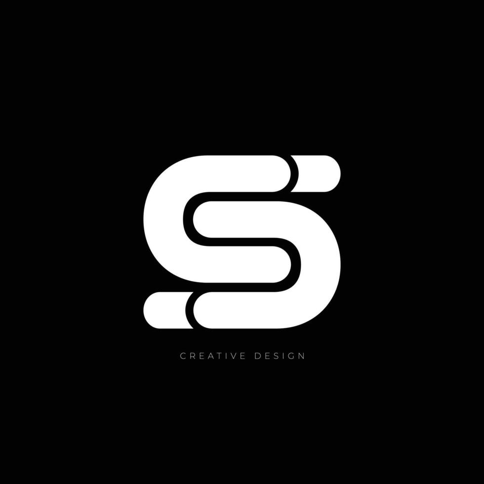S letter initial branding symbol vector