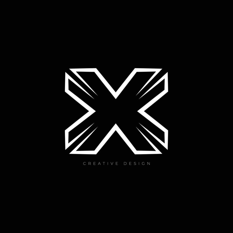 Letter design X branding logo concept vector