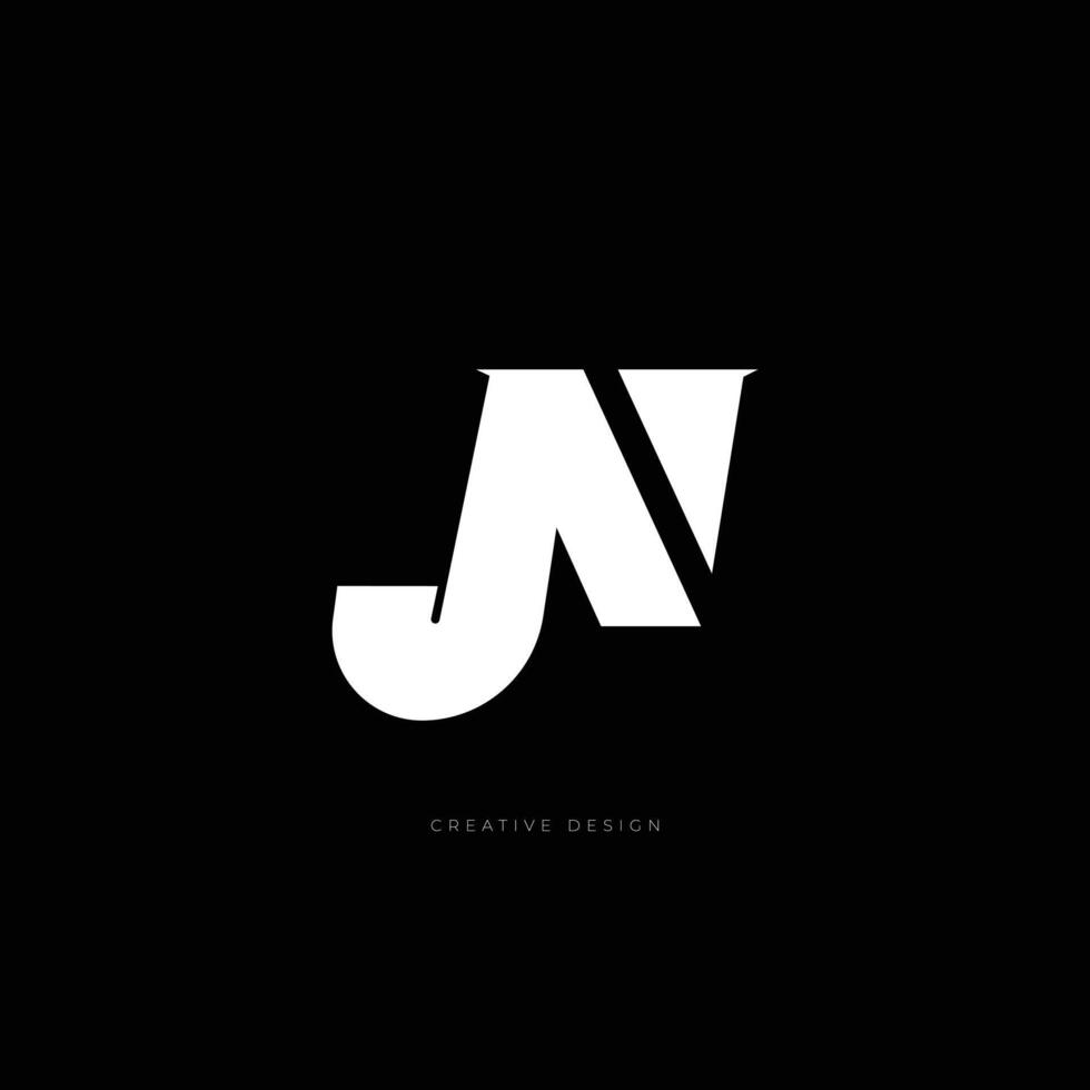 Letter design JN creative logo design concept vector
