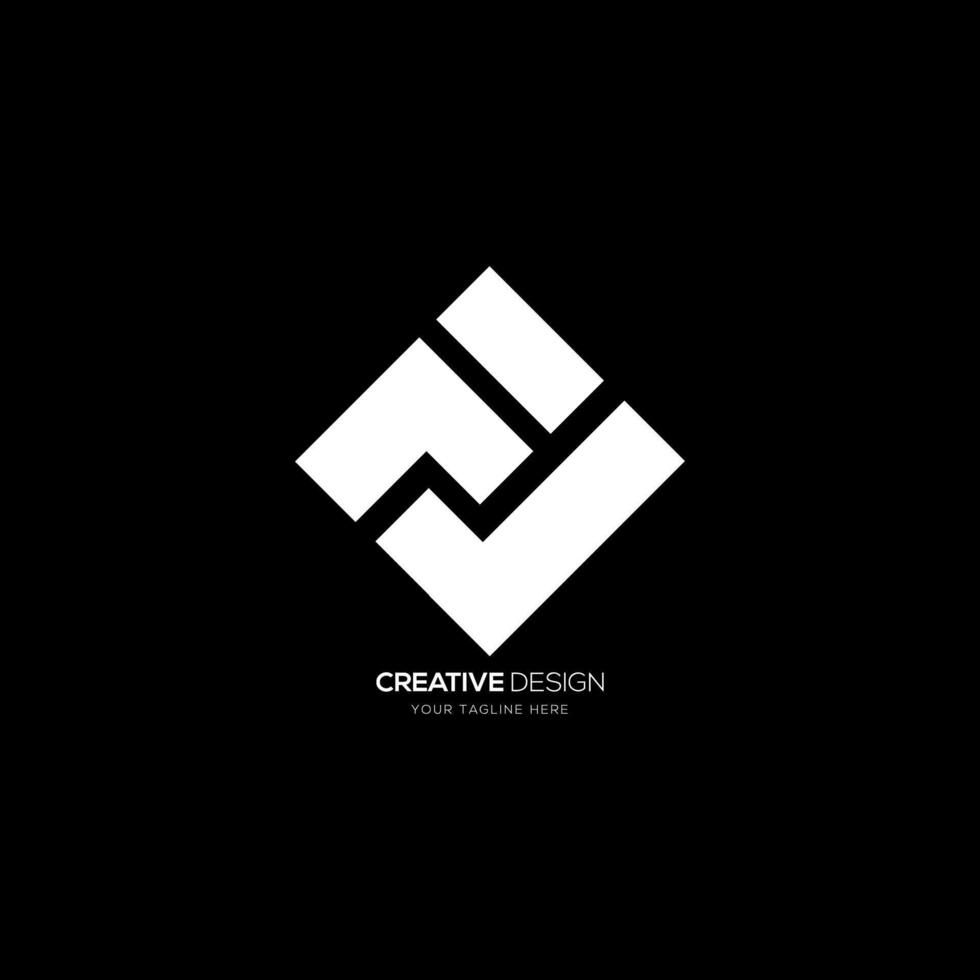 Letter F L creative monogram logo vector