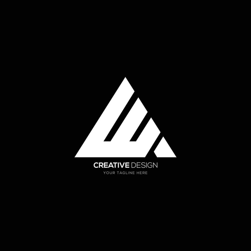 Triangle letter E A modern monogram logo vector